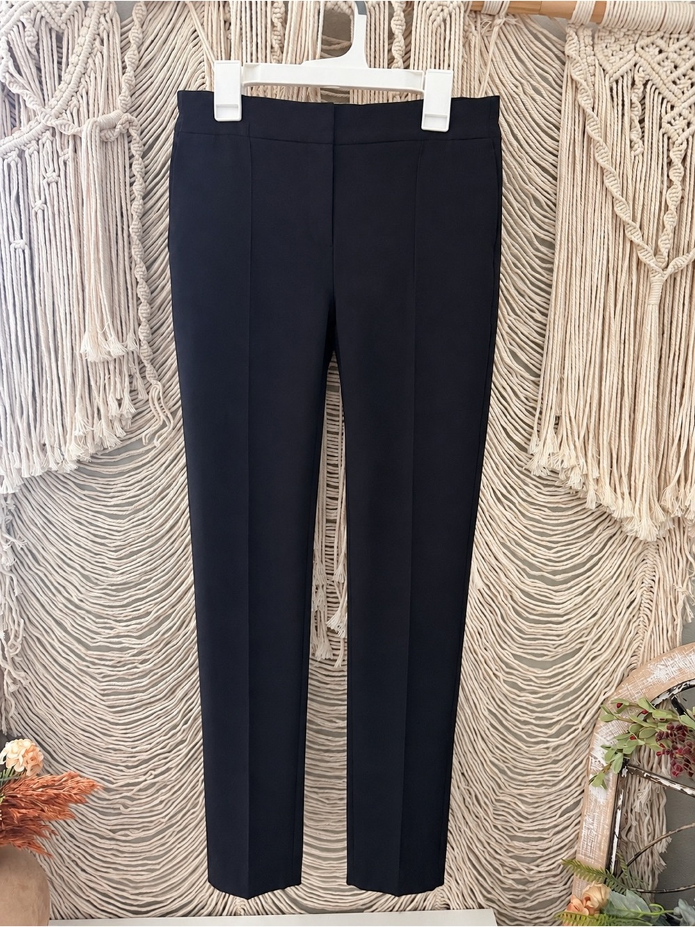 Hilary Radley Black Straight-Leg Trousers